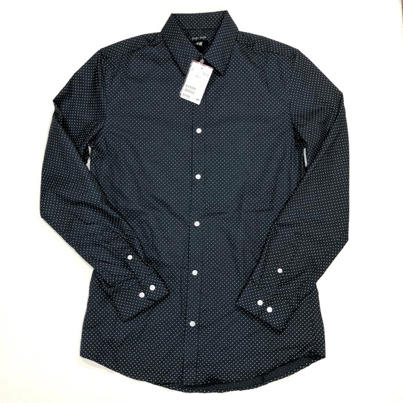 h&m mens slim fit shirts